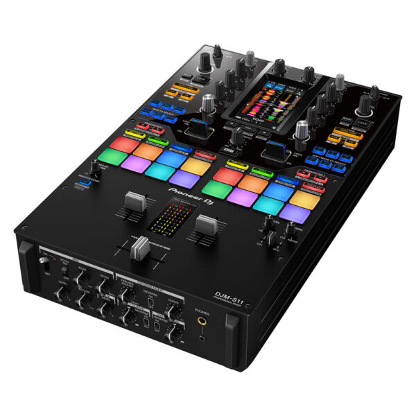 Pioneer DJM-S11 na wynajem w Warszawie – widok miksera DJ z góry